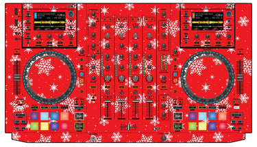 Denon DJ MCX 8000 Skin X-MAS Red Snowflakes